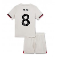 Stroje piłkarskie Chelsea Enzo Fernandez #8 Koszulka Wyjazdowej dla dzieci 2025-26 Krótki Rękaw (+ szorty)
